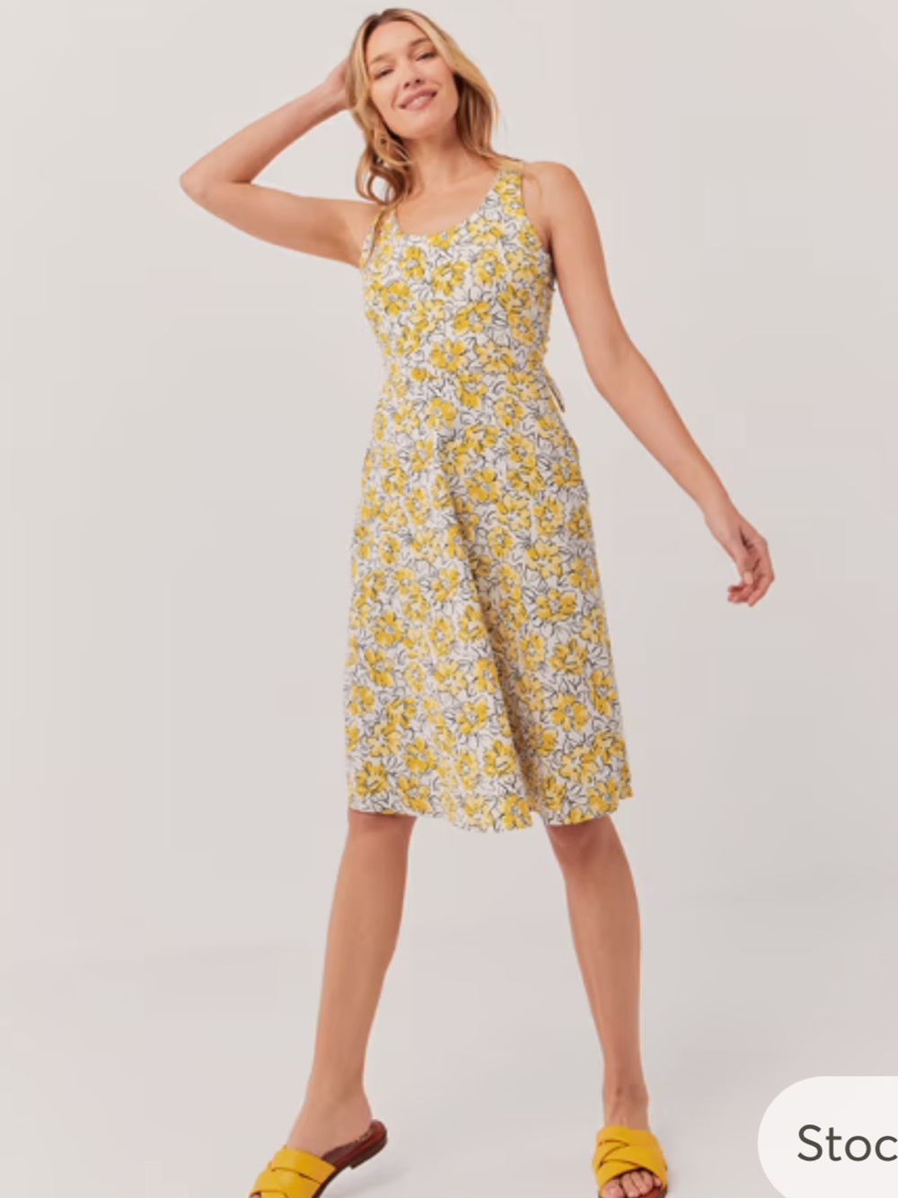 Pact Women's Fit & Flare Tie-Back Dress